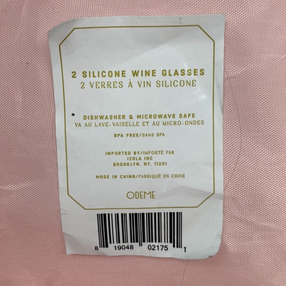 Odeme Silicone pink Wine glasses Set of two with dust bag Light pink - Picture 4 of 8